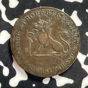 1810 Gibraltar 1 Quarto Lot#T9702