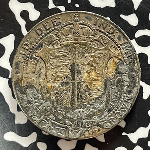 1906 Great Britain 1/2 Crown Half Crown Lot#T5328 Silver!