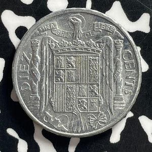 1953 Spain 10 Centimos Lot#C0823 High Grade! Beautiful!