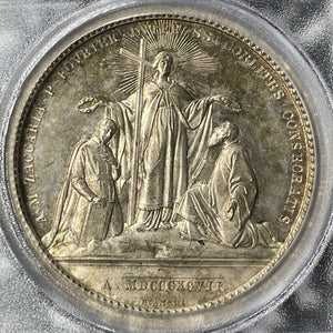 "1897" (1899) Vatican City Pope Leo XIII Medal PCGS SP61 Lot#GV9449 Silver!