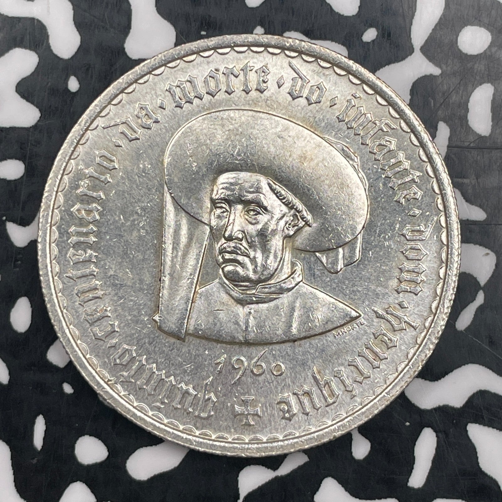 1960 Portugal 20 Escudos Lot#N3468 Silver! High Grade! Beautiful!