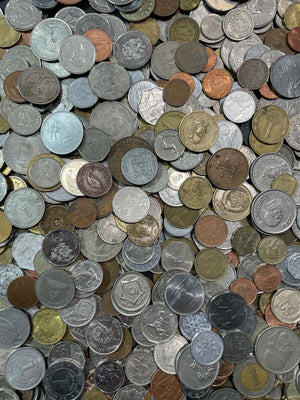 Huge Mixed Bulk Lot of 100 Assorted World Foreign Coins! Great Starter Lot!