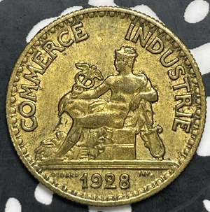 1928 France 50 Centimes Lot#C0260 High Grade! Beautiful!