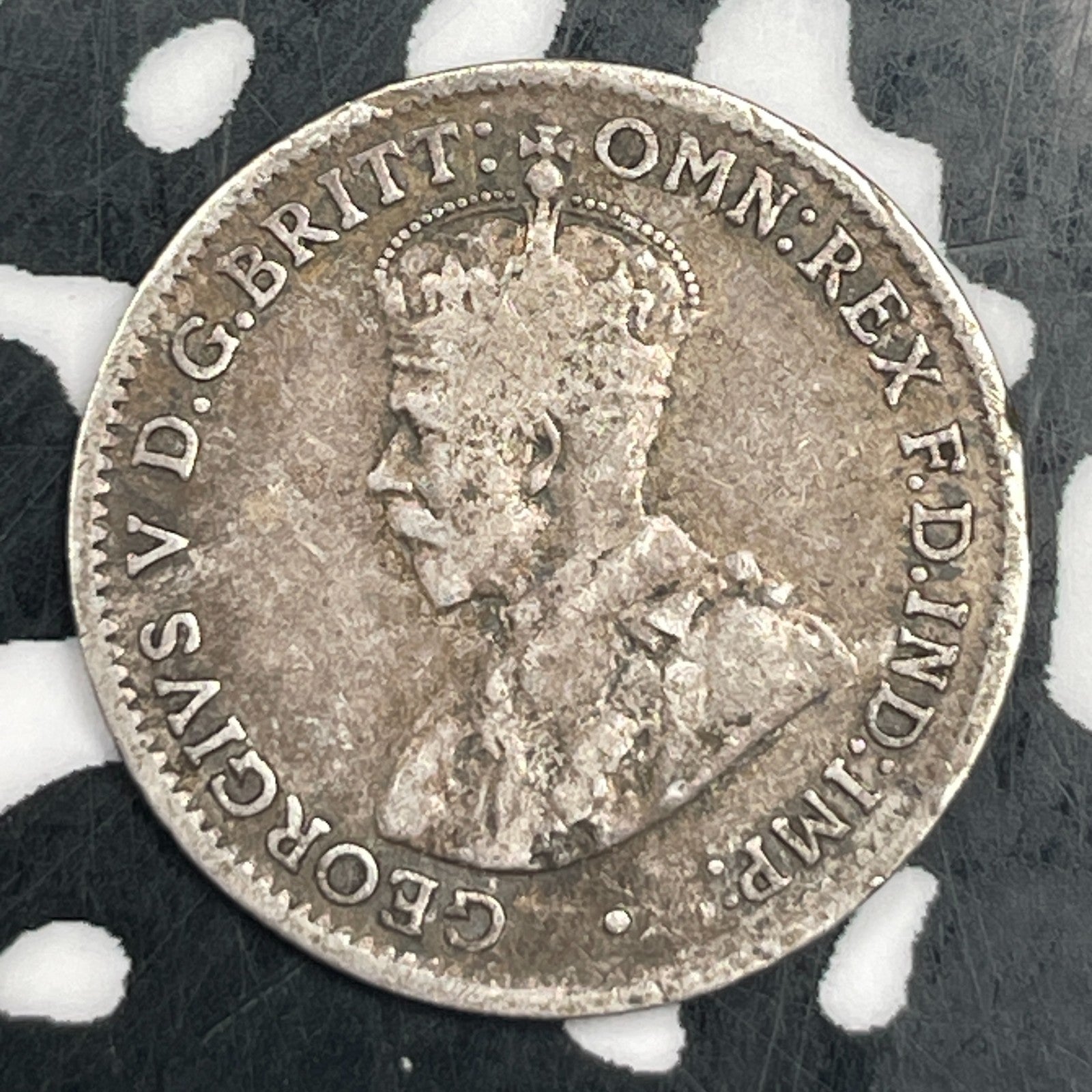 1918-M Australia 3 Pence Threepence Lot#F5292 Silver!