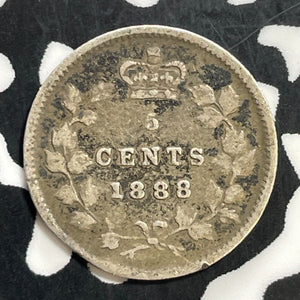 1888 Canada 5 Cents Lot#T0355 Silver!