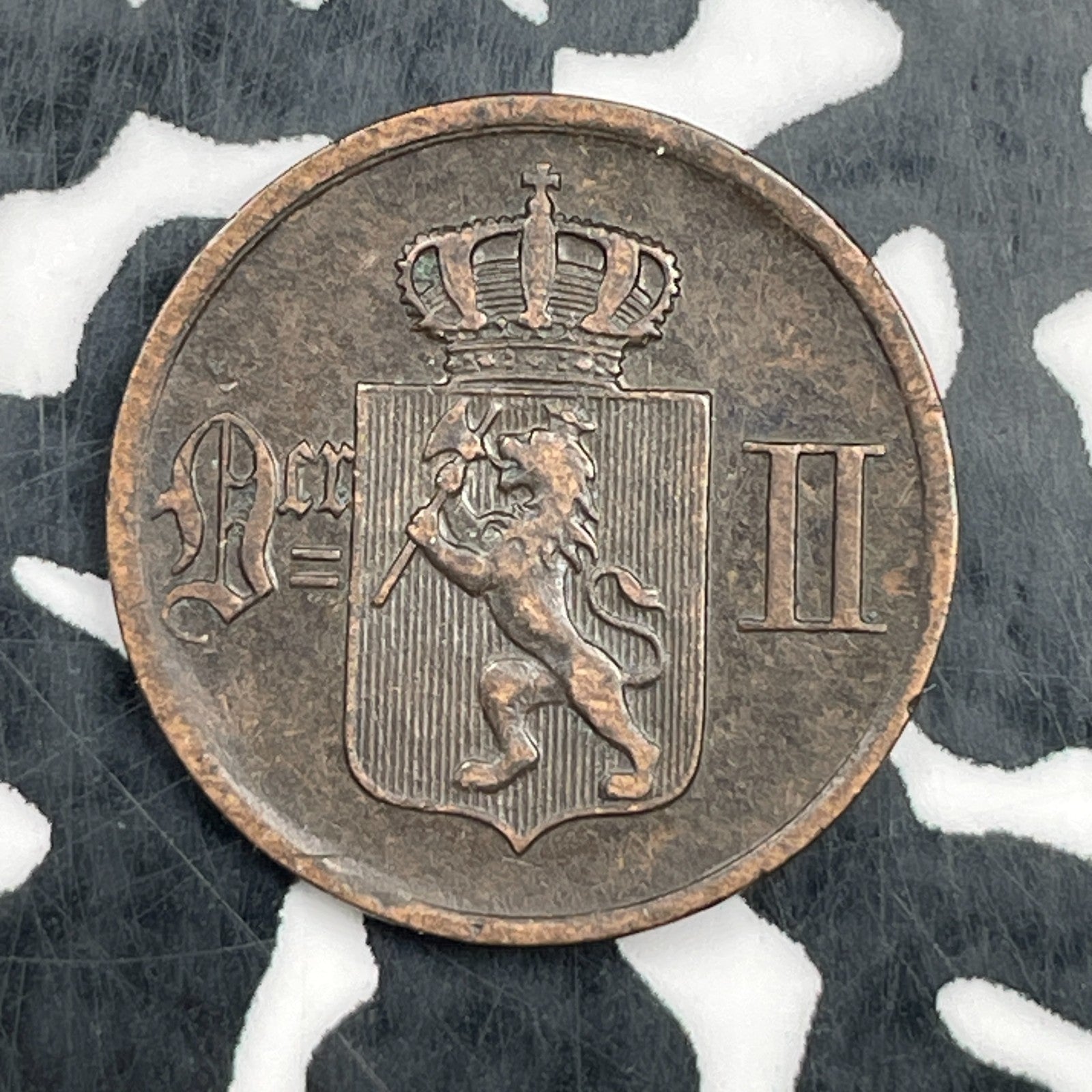 1877 Norway 1 Ore Lot#N1182