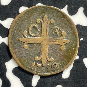 1790-P Italy Naples 3 Cavelli Lot#JM9917 Nice! Scarce!
