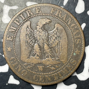 1856-W France 5 Centimes Lot#E7685