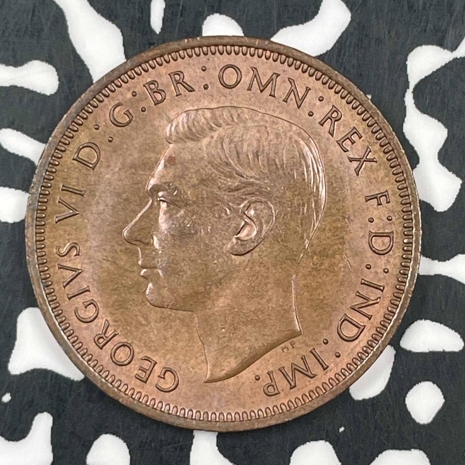 1944 Great Britain 1/2 Penny Half Penny Lot#F5120 High Grade! Beautiful!