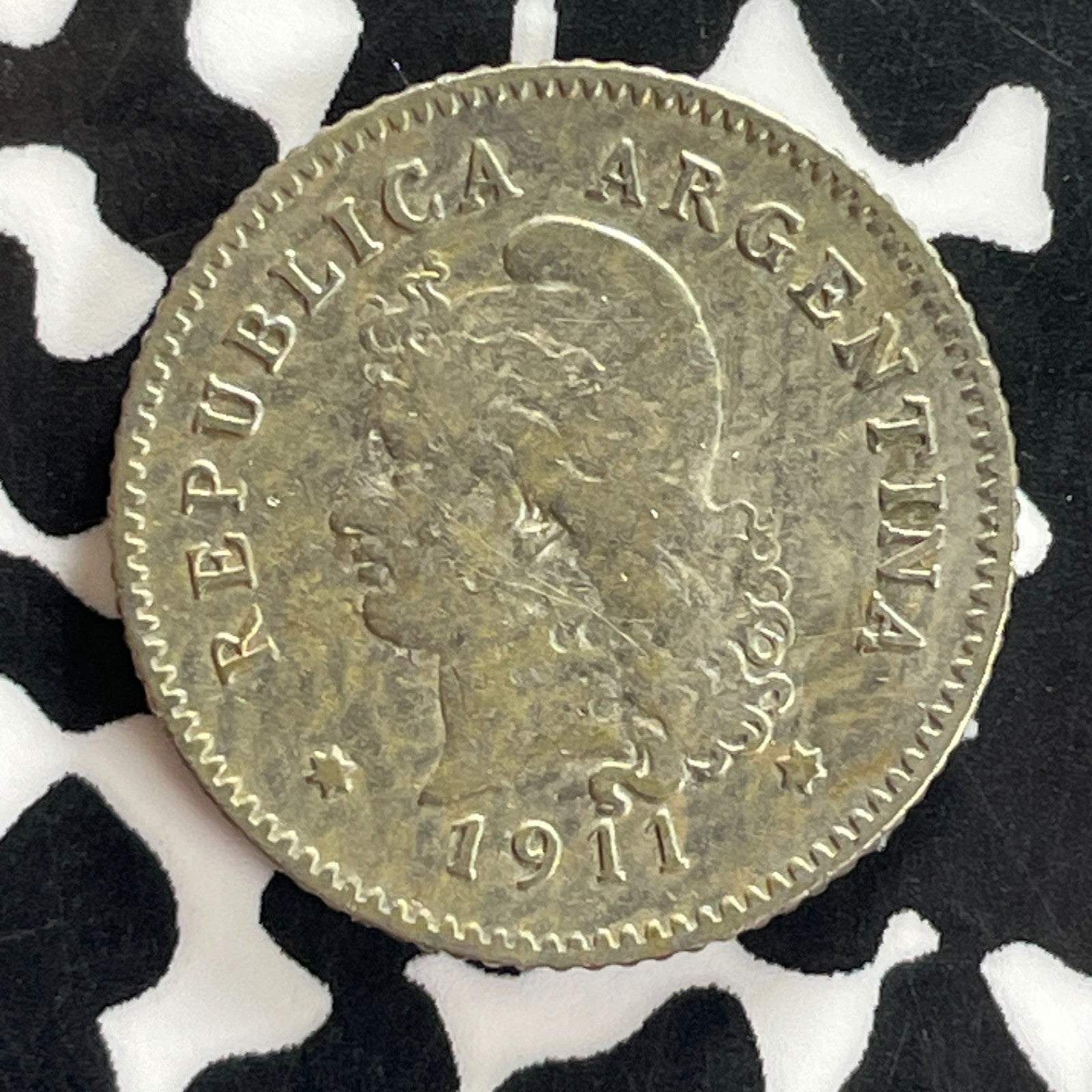 1911 Argentina 10 Centavos Lot#C4587
