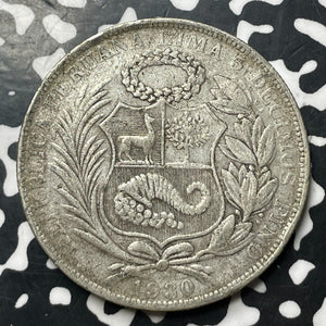 1930 Peru 1 Sol Lot#E7104 Large Silver Coin!