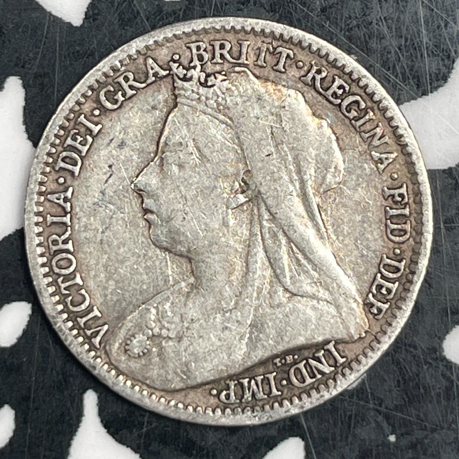 1895 Great Britain 3 Pence Threepence Lot#F5267 Silver!