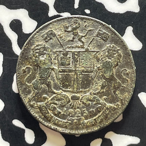 1825 India Madras 2 Pies Lot#T5688 Corrosion