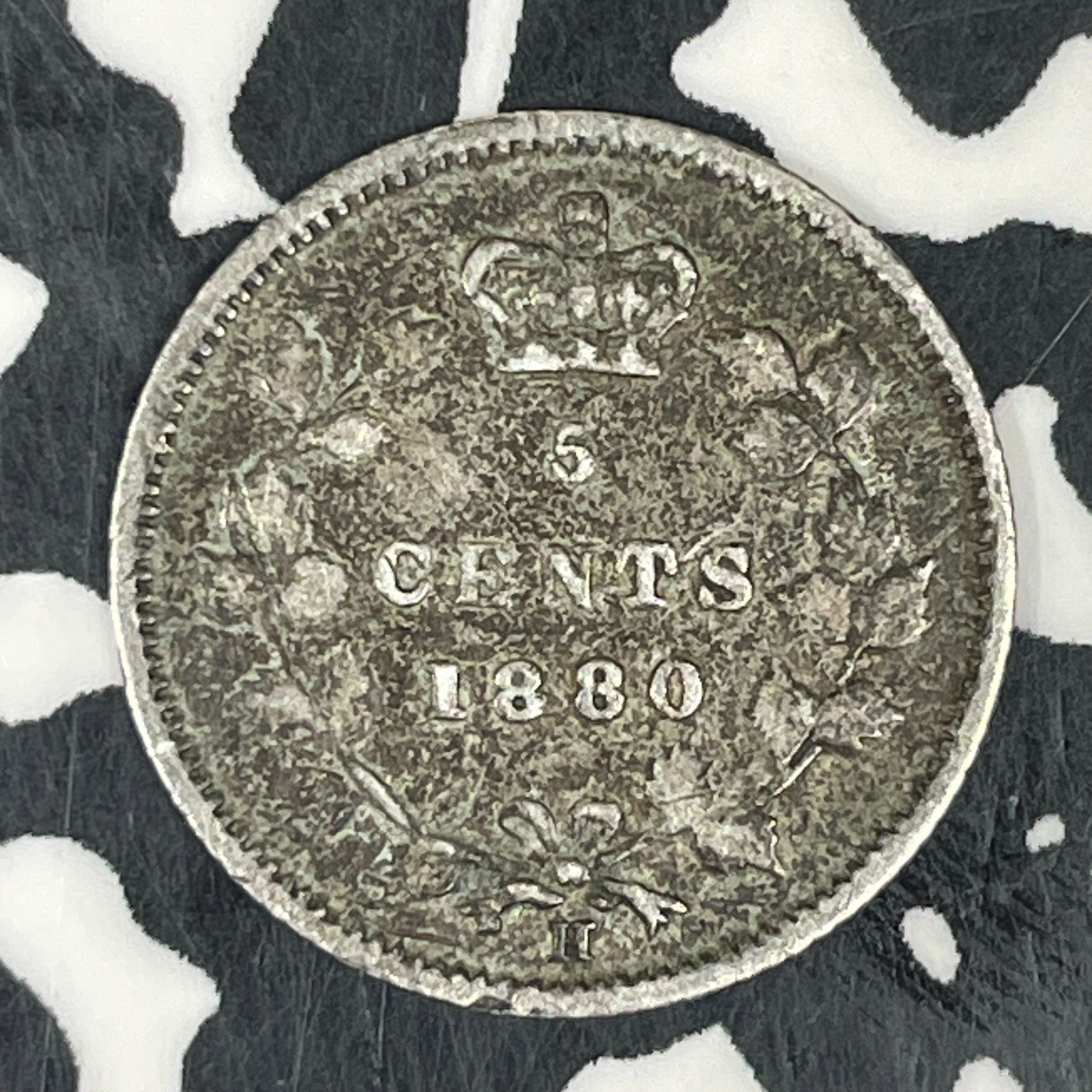 1880-H Canada 5 Cents Lot#C8706 Silver!