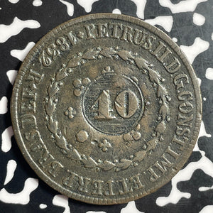 (1835) Brazil 40 Reis C/S on 1832 80 Reis Lot#T1507