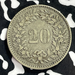 1850-BB Switzerland 20 Rappen Lot#T9659