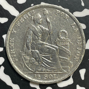 1928 Peru 1/2 Sol Half Sol Lot#T1727 Silver!