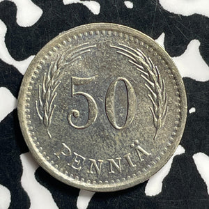 1938 FInland 50 Pennia Lot#C0448 High Grade! Beautiful!