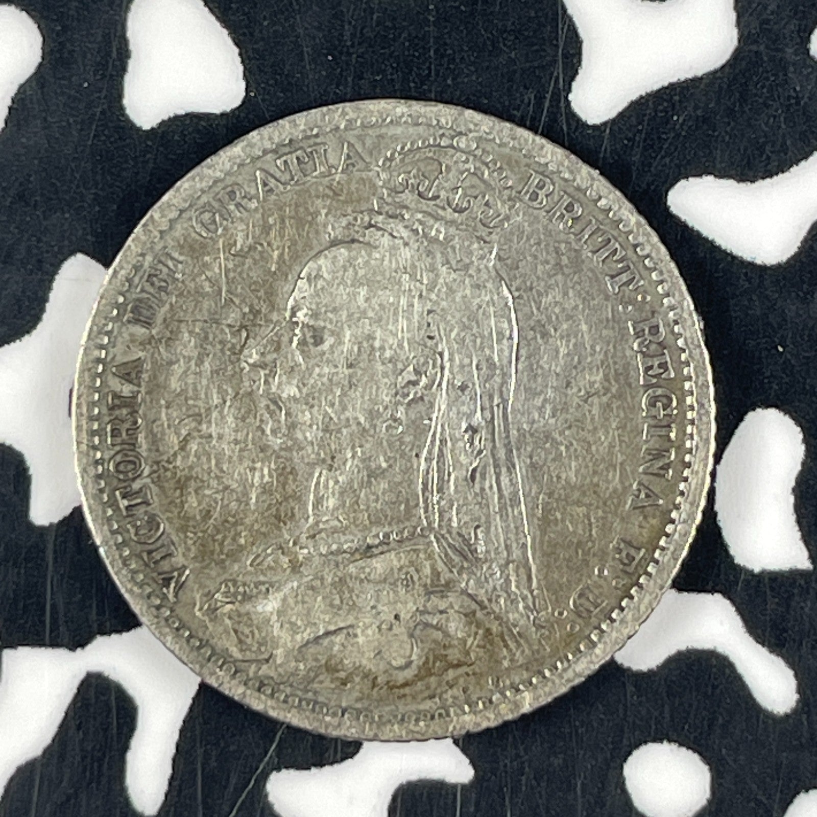 1888 Great Britain 6 Pence Sixpence Lot#F1577 Silver!