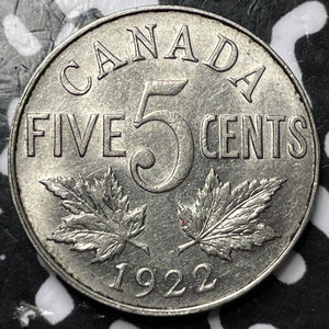 1922 Canada 5 Cents Lot#D7393 Nice!