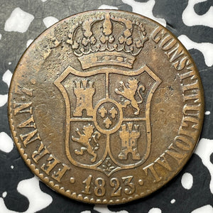 1823 Spain Barcelona 6 Quartos Lot#MK344
