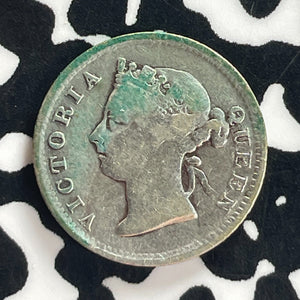 1894 Hong Kong 5 Cents Lot#T7571 Silver! Obverse Corrosion