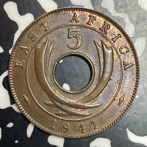 1941-I East Africa 5 Cents Lot#T3526 High Grade! Beautiful!