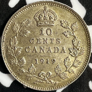 1919 Canada 10 Cents Lot#D8973 Silver! Nice!