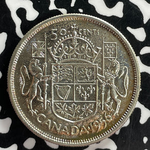 1956 Canada 50 Cents Lot#T7490 Silver! High Grade! Beautiful!