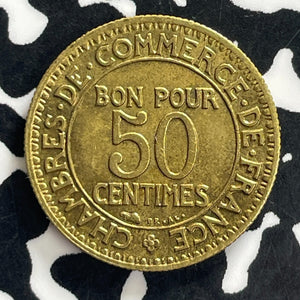 1922 France 50 Centimes Lot#C1287 High Grade! Beautiful!