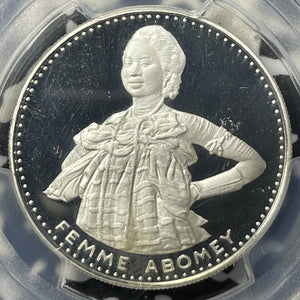 1971 Dahomey 200 Francs PCGS PR68 DCAM Lot#G8323 Silver! Gem BU! Proof! KM#2.3