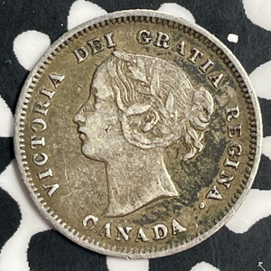 1900 Canada 5 Cents Lot#T0709 Silver! Nice!