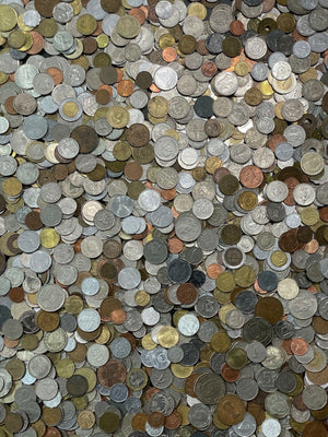 Huge Mixed Bulk Lot of 100 Assorted World Foreign Coins! Great Starter Lot!