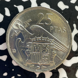 1957 (66) Spain 25 Pesetas Lot#T3013 High Grade! Beautiful!