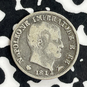1812-M Italy Kingdom Of Napoleon 5 Soldi Lot#C1072 Silver!