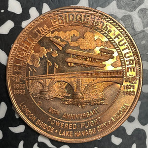 1993 U.S. Lake Havasu, AZ London Bridge 90th Medal Lot#T3505 39mm