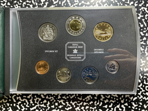 1998 Canada 7x Coin Specimen Set Lot#B2722 With Case & C.O.A.