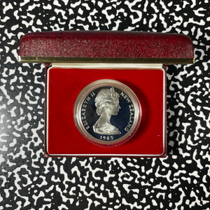 1983 New Zealand Royal Visit $1 Dollar Lot#B2834 Silver! Proof! With Case & COA