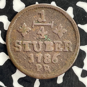 1786 Germany Julich-Berg 1/4 Stuber Lot#C1147