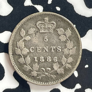 1886 Canada 5 Cents Lot#T7813 Silver!