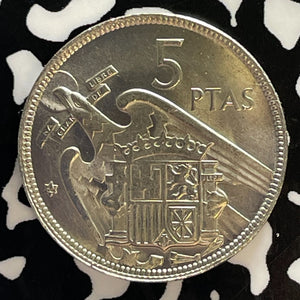 1957(62) Spain 5 Pesetas Lot#T3076 High Grade! Beautiful!