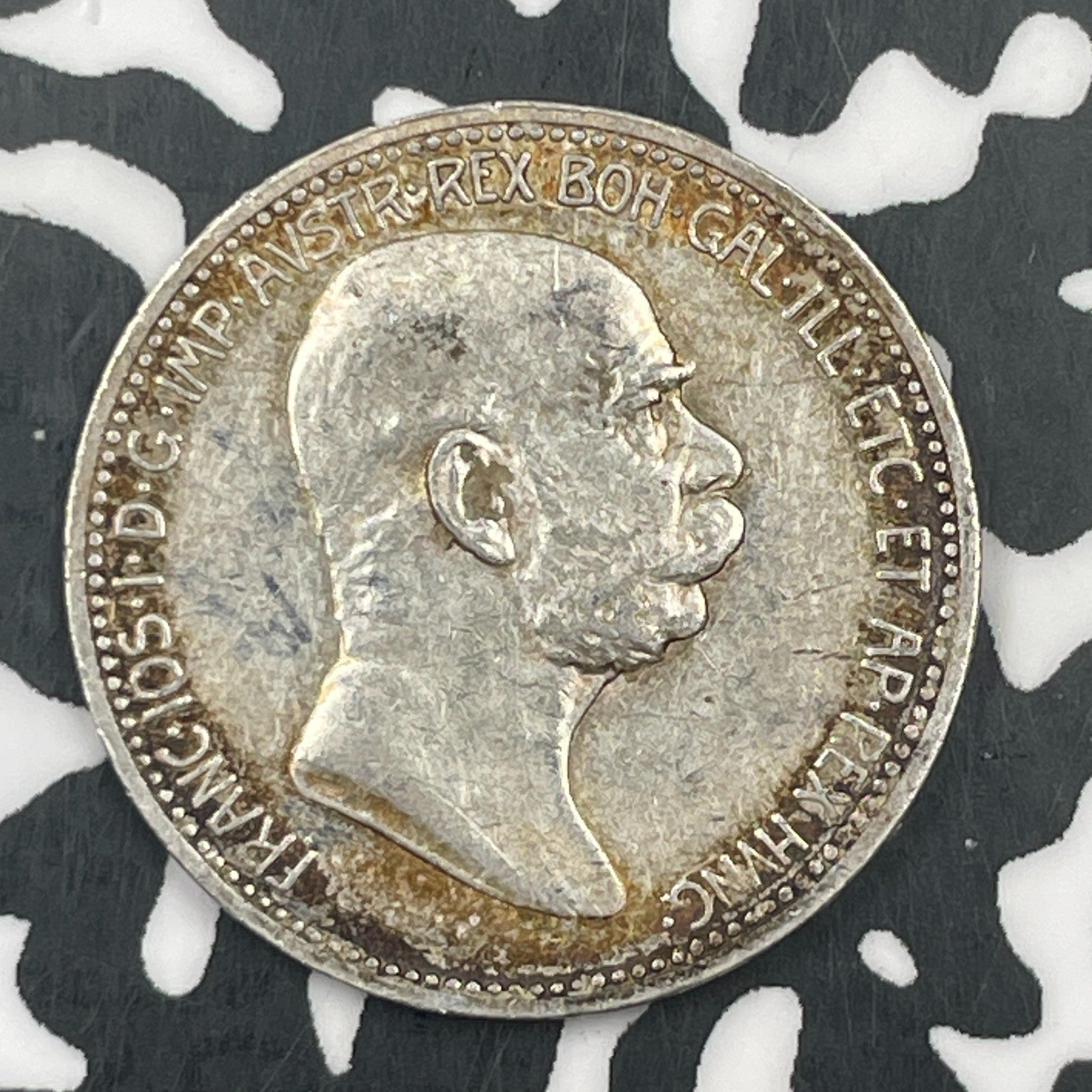 1908 Austria 1 Corona Lot#F5190 Silver! Nice!