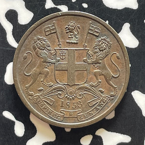 1853 India 1/2 Pice Lot#T5690 Nice