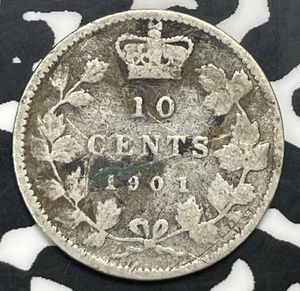 1901 Canada 10 Cents Lot#C0313 Silver!