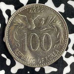 KE 4292 (1959) Korea 100 Hwan Lot#C1149 High Grade! Beautiful!