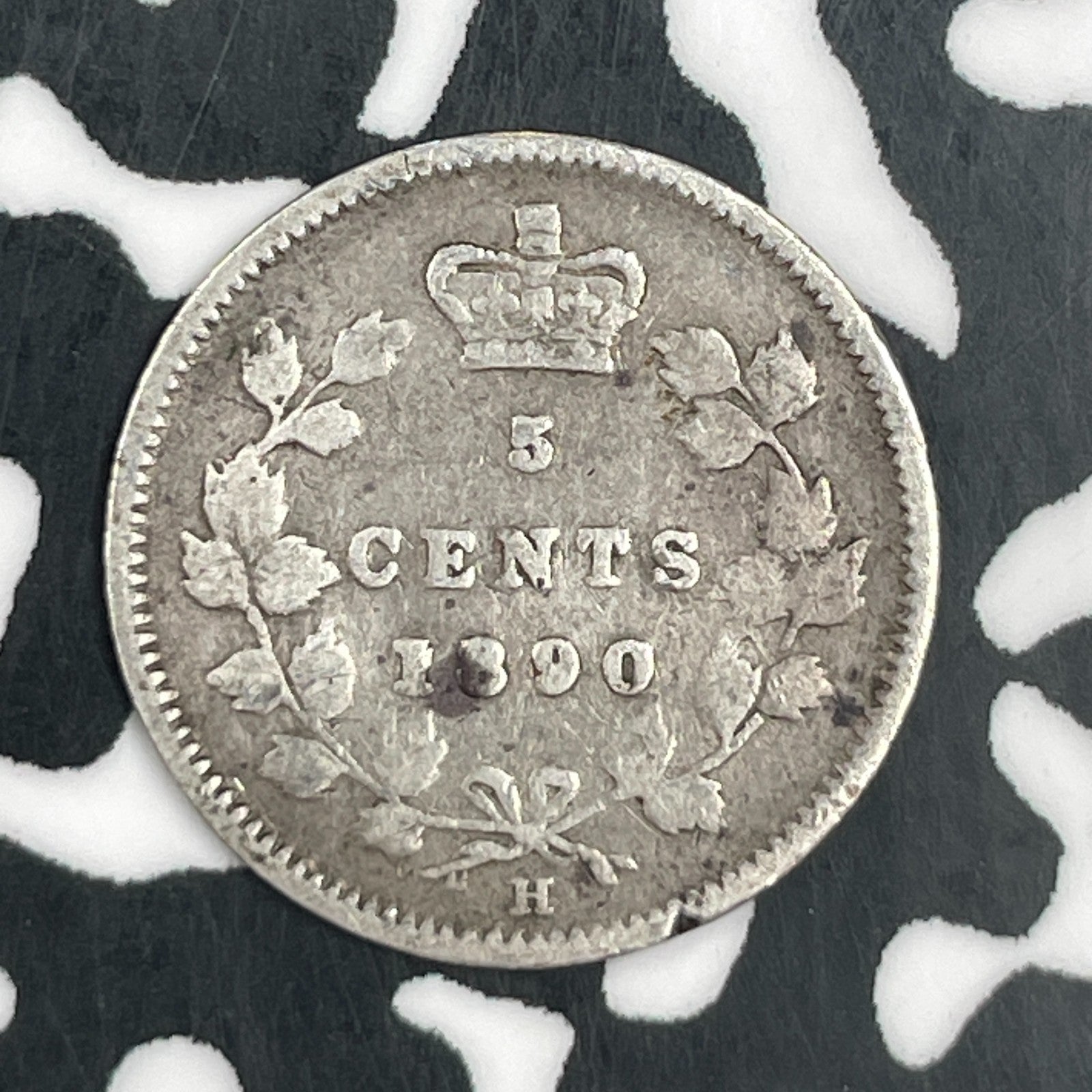 1890-H Canada 5 Cents Lot#F6757 Silver!