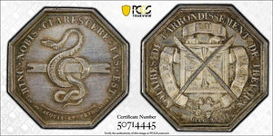 "1832" France Notaries Of Tevoux Jeton PCGS MS63 Lot#G9436 Silver! Lerouge-409