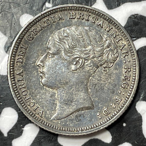 1884 Great Britain 6 Pence Sixpence Lot#JM7338 Silver! High Grade! Beautiful!