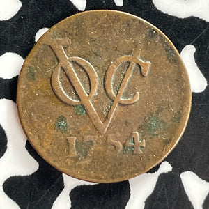 1754 Netherlands East Indies 1/2 Duit Half Duit Lot#T7349