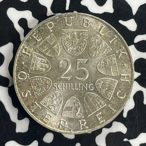 1964 Austria 25 Schilling Lot#T8547 Silver! High Grade! Beautiful!